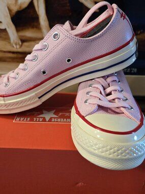 Converse CHUCK TAYLOR 70 OX Pink / Enamel LEATHER Rare Women's Sz 7 563490C NEW